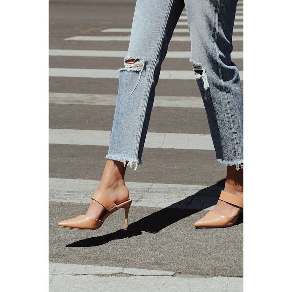 Lulus Faire Tan Pointed-toe Mules Brown - Size 9